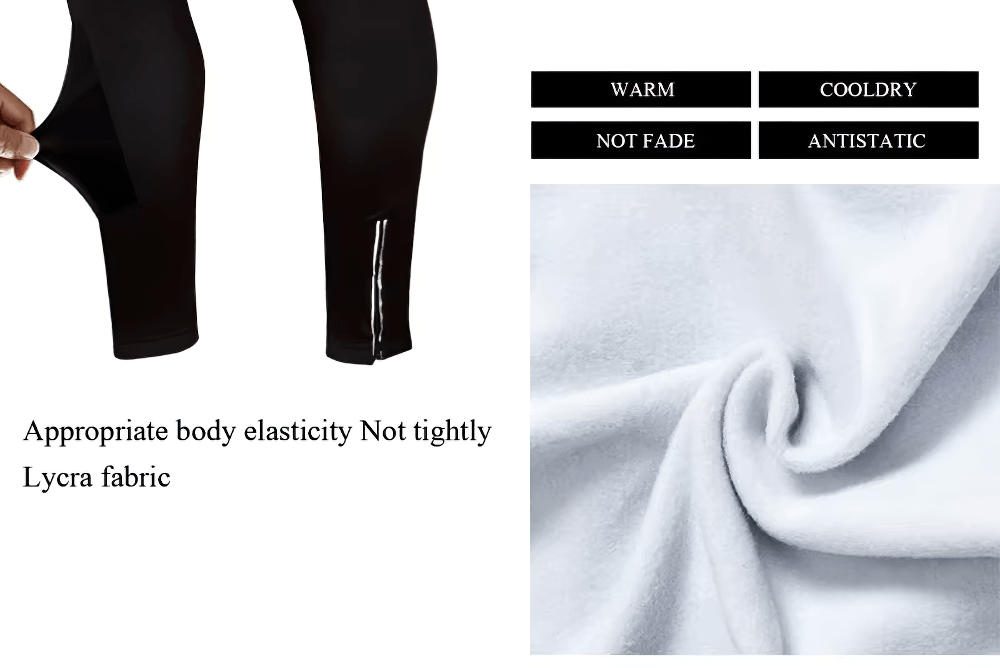 Men's thermal fleece cycling set featuring elastic Lycra fabric, ensuring warmth, cool dry comfort, and anti-fading properties.