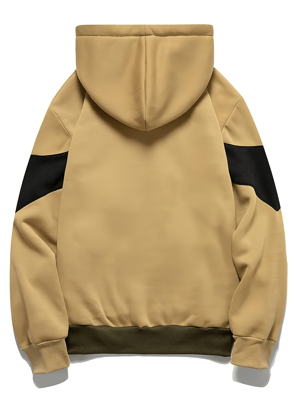 Men's Full Zip Hoodie with Contrast Panel Design - SF4717, stylish back view showcasing color and design.