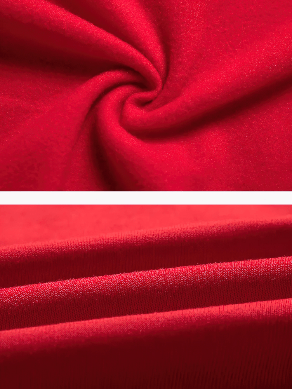 Close-up of soft fabric showcasing the vibrant red color used in Men's Full Zip Hoodie with Contrast Panel Design - SF4717.