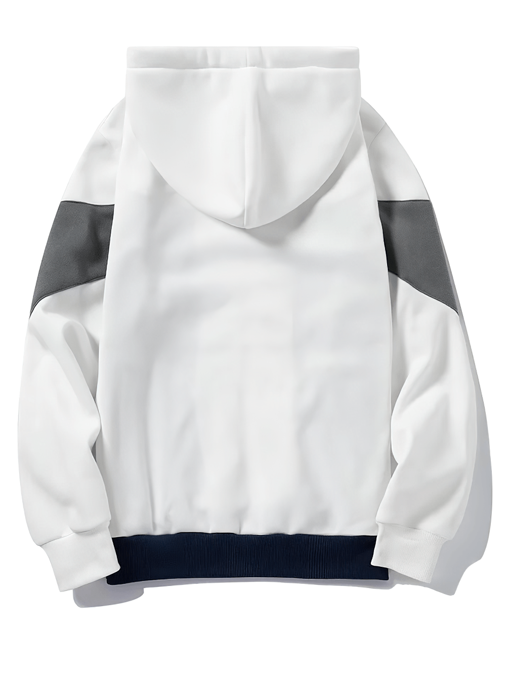 Men's Full Zip Hoodie with Contrast Panel Design - SF4717 showcasing the back view with stylish panel design.