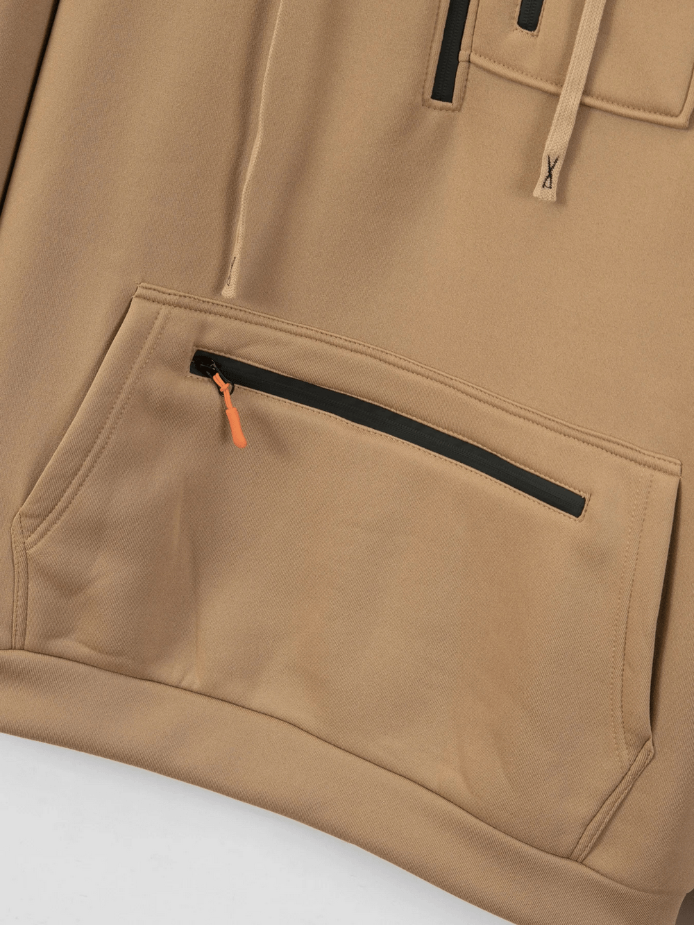 Men's Half Zip Utility Hoodie with Zipper Pocket - SF4616 featuring a stylish zip pouch for essentials.