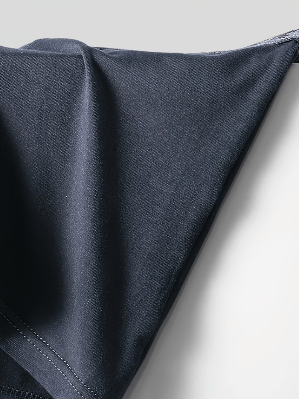 Men's Ice Mesh Boxer Briefs with Sports Pouch - SF4715 in dark navy fabric showing soft texture and design details.