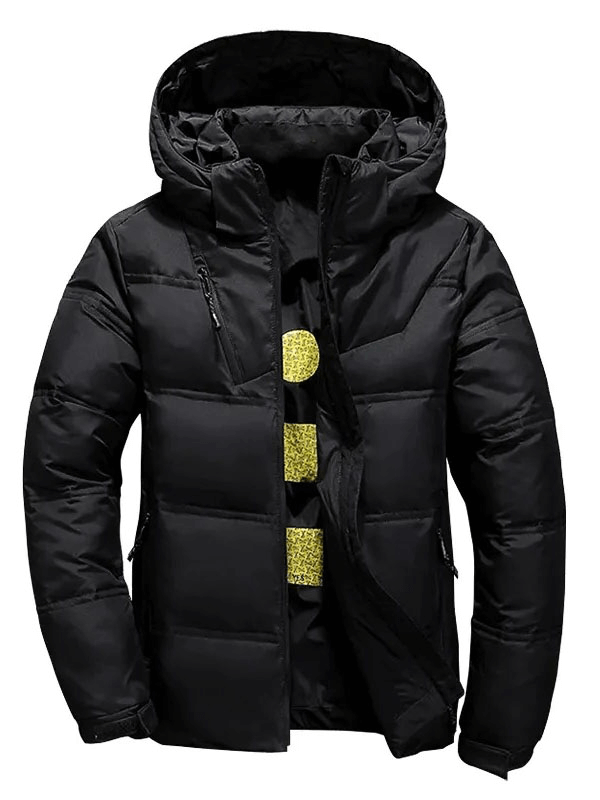 Men's Insulated Puffer Jacket with Removable Hood - SF1981