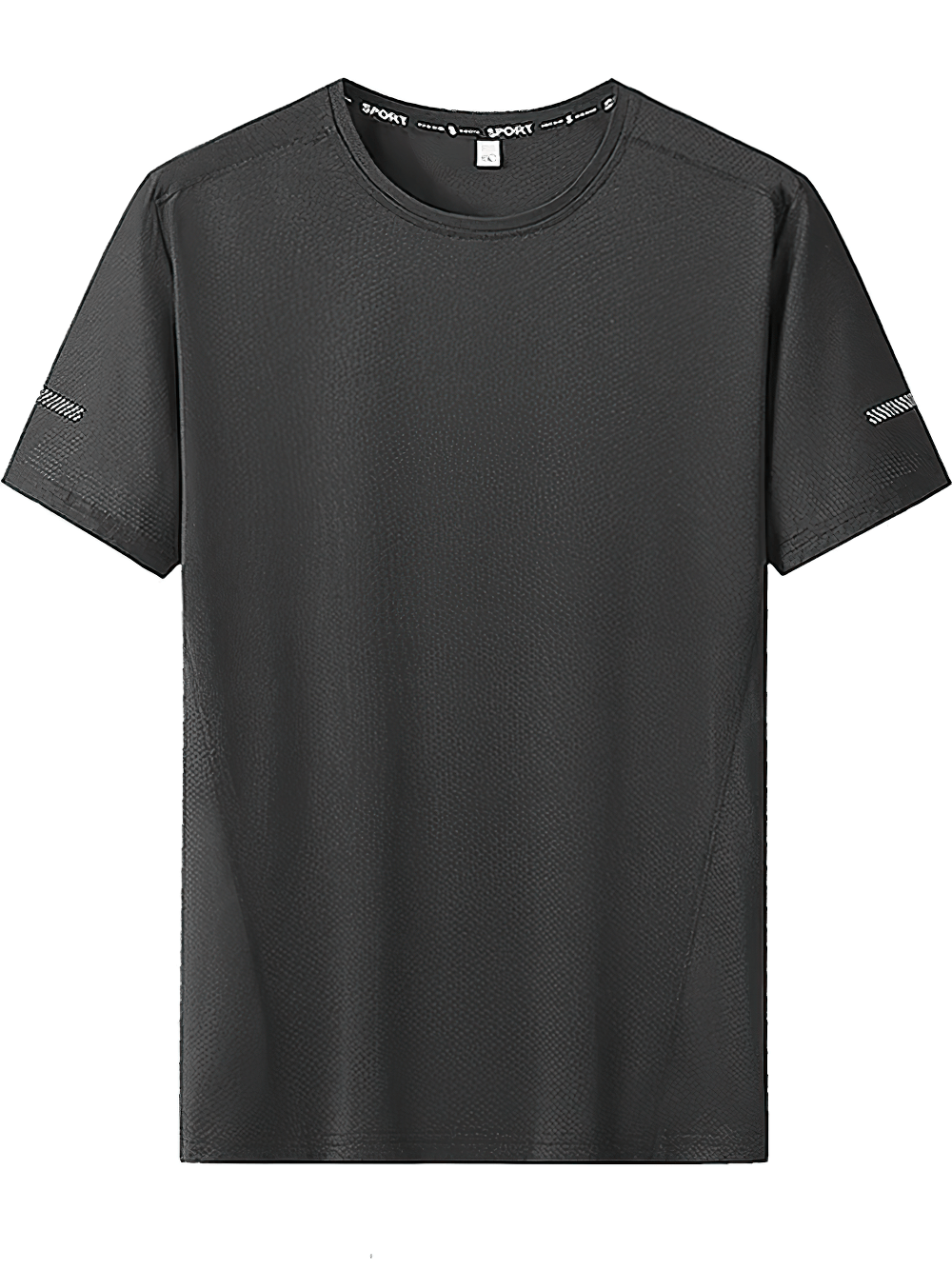 Men's Loose Fit Short Sleeve Active T-shirt - Quick dry, black, breathable for outdoor sports and gym.