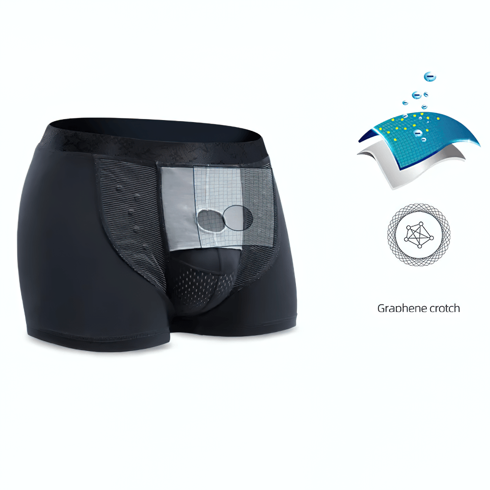 Men's Low Rise Trunk Underwear with Airy Panels - SF4718 featuring breathable graohene crotch and smooth modal ice silk.