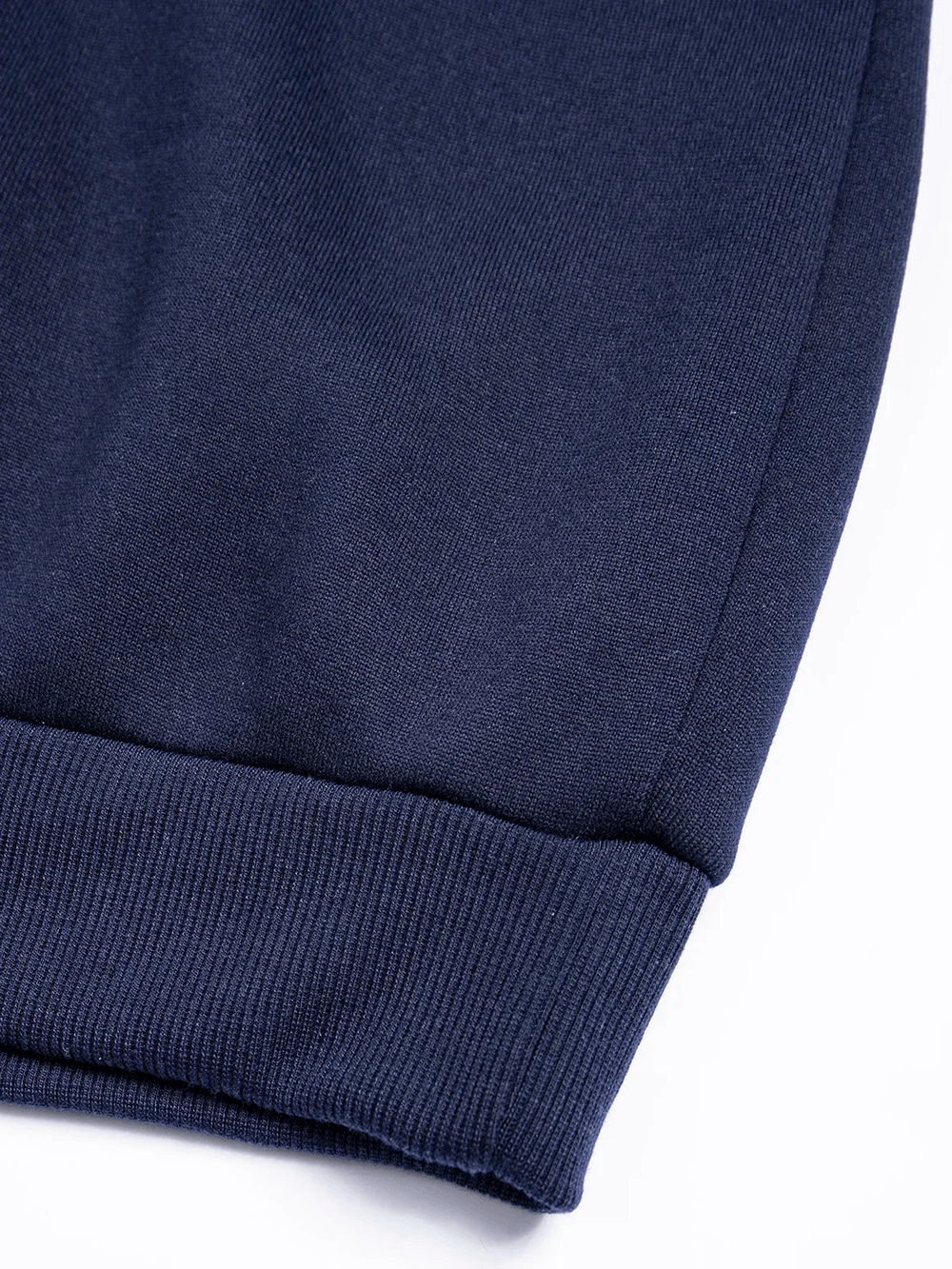 Men's Oversized Half Zip Hoodie with Fleece Lining - SF4647 ribbed cuffs detail close-up