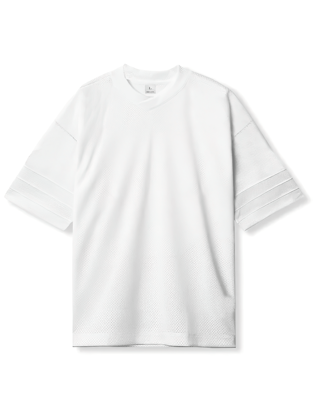 Men's Oversized Mesh Gym T-Shirt for Bodybuilding - SF4752 in white, featuring a breathable design and relaxed fit.