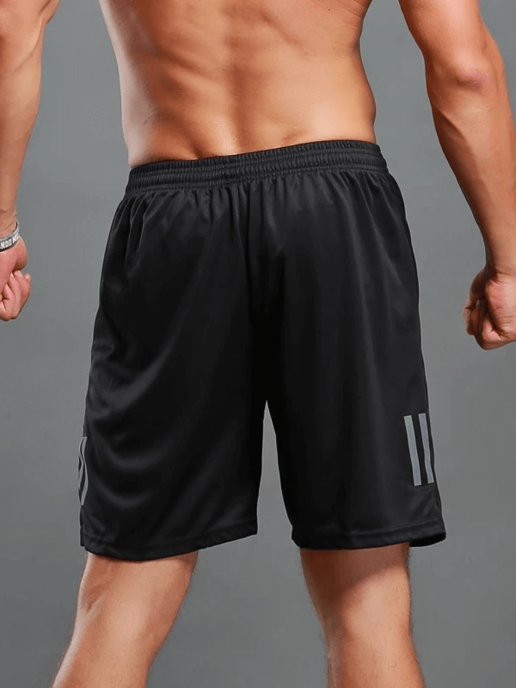Back view of Men's Performance Athletic Shorts SF2171, designed for running with breathable nylon and polyester fabric.