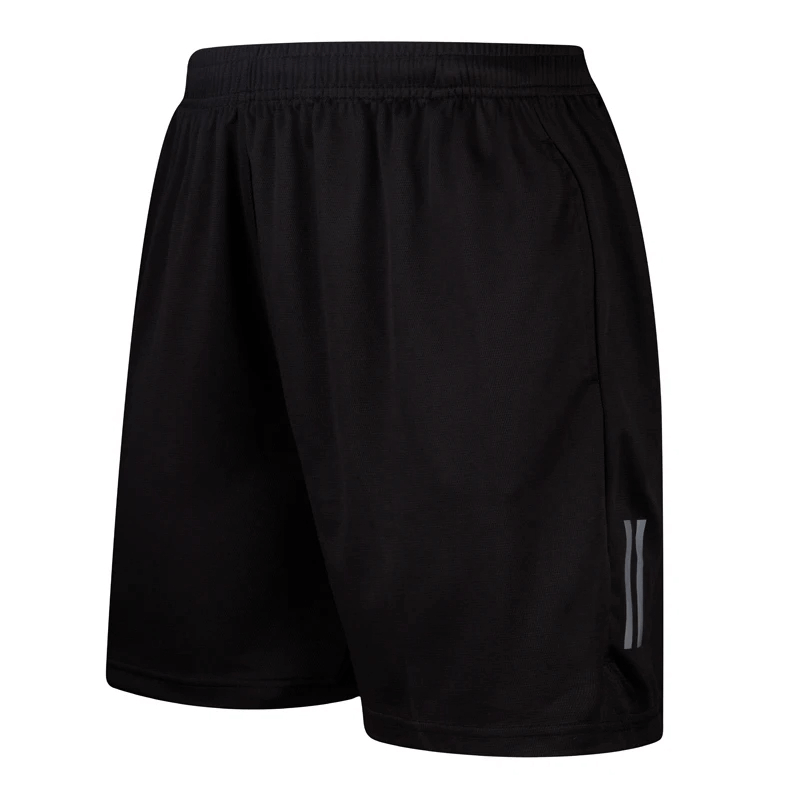 Black Men's Performance Athletic Shorts with elastic waist, ideal for running, breathable nylon and polyester design, model SF2171.
