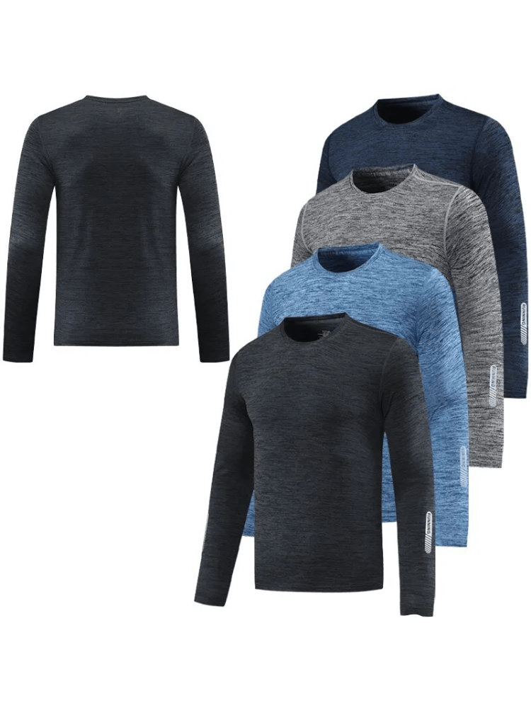 Men's Quick Dry Elastic Long Sleeve Sports Pullover - SF1567