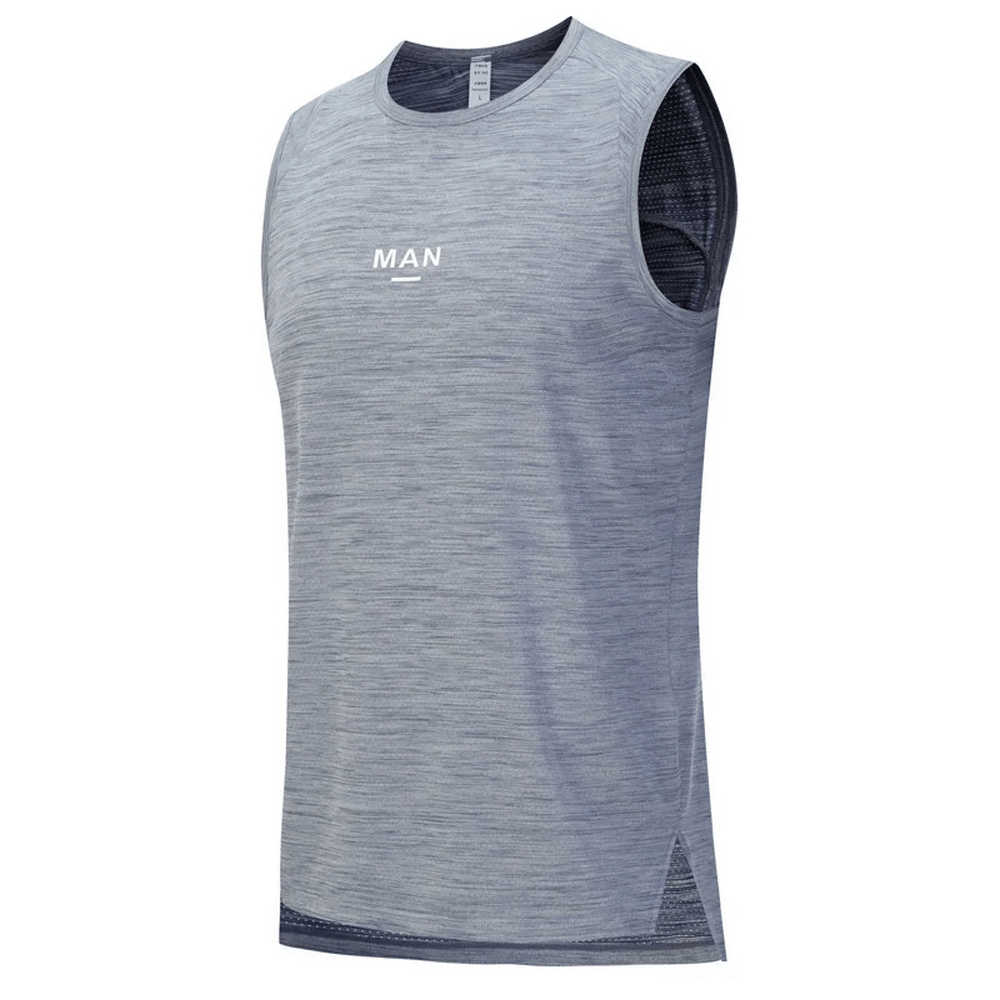 Men's quick dry elastic tank top for training, stylish stripe design, ideal for marathons and jogging, breathable sportswear SF2155