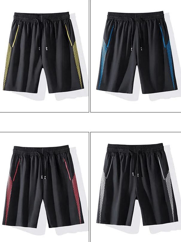 Schnell trocknende Gym-Shorts für Herren mit Reißverschlusstaschen – SF1988 
