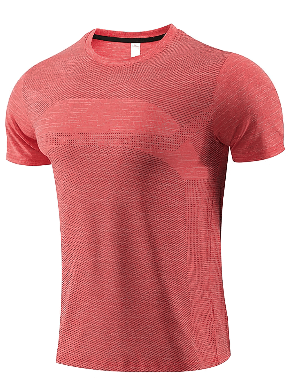 Alt Tag: Men's Quick Dry Performance Training T-Shirt - SF4324 red breathable quick-dry short-sleeve gym running workout top