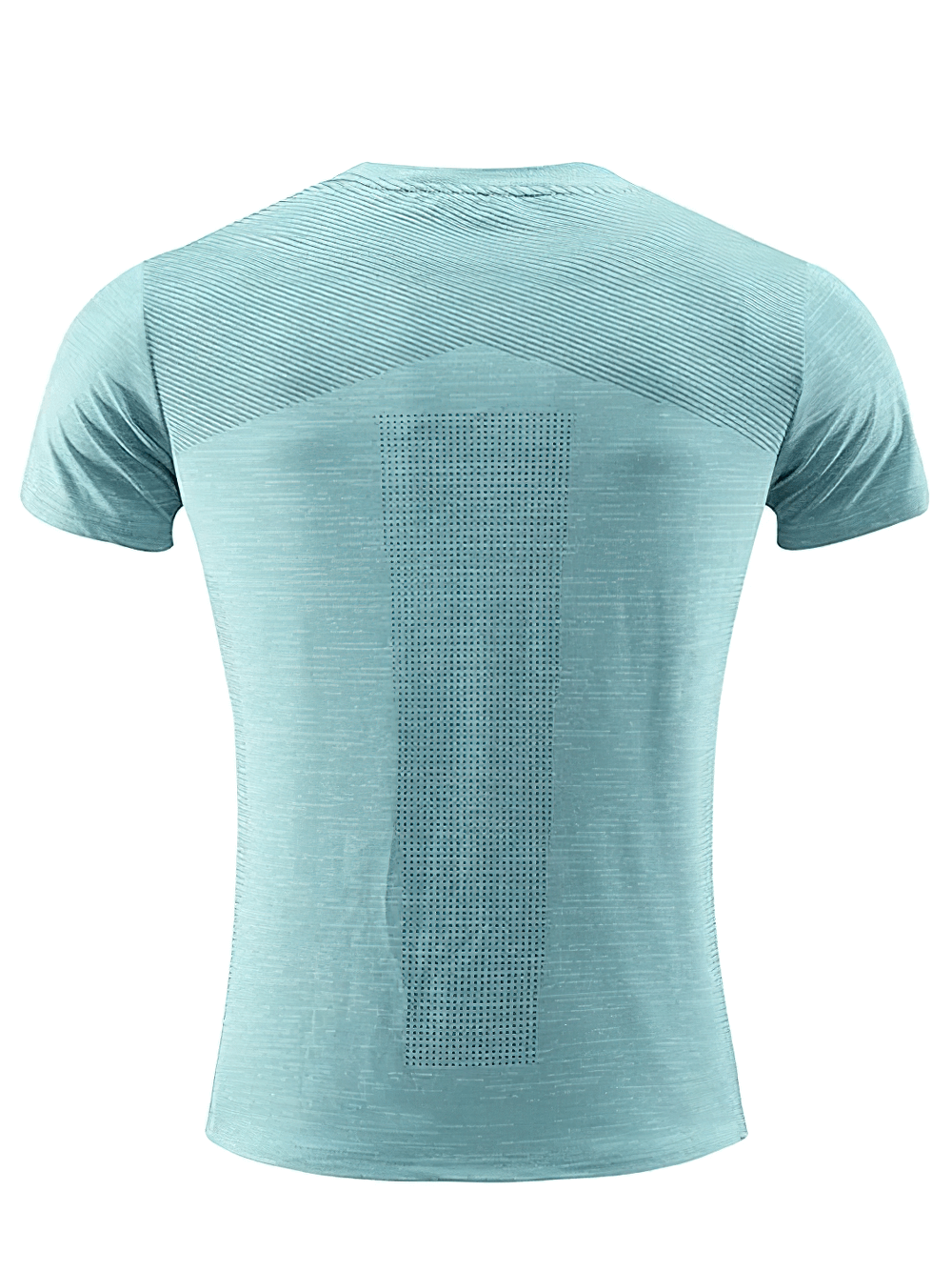Alt Tag: Men's Quick Dry Performance Training T-Shirt - SF4324 back view, breathable quick-dry short sleeve gym running workout top