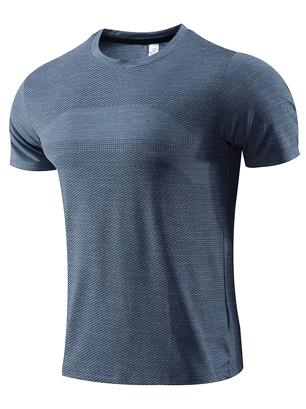 Alt Tag: Men's Quick Dry Performance Training T-Shirt - SF4324 breathable short-sleeve quick-dry gym running workout top with ventilated knit panels