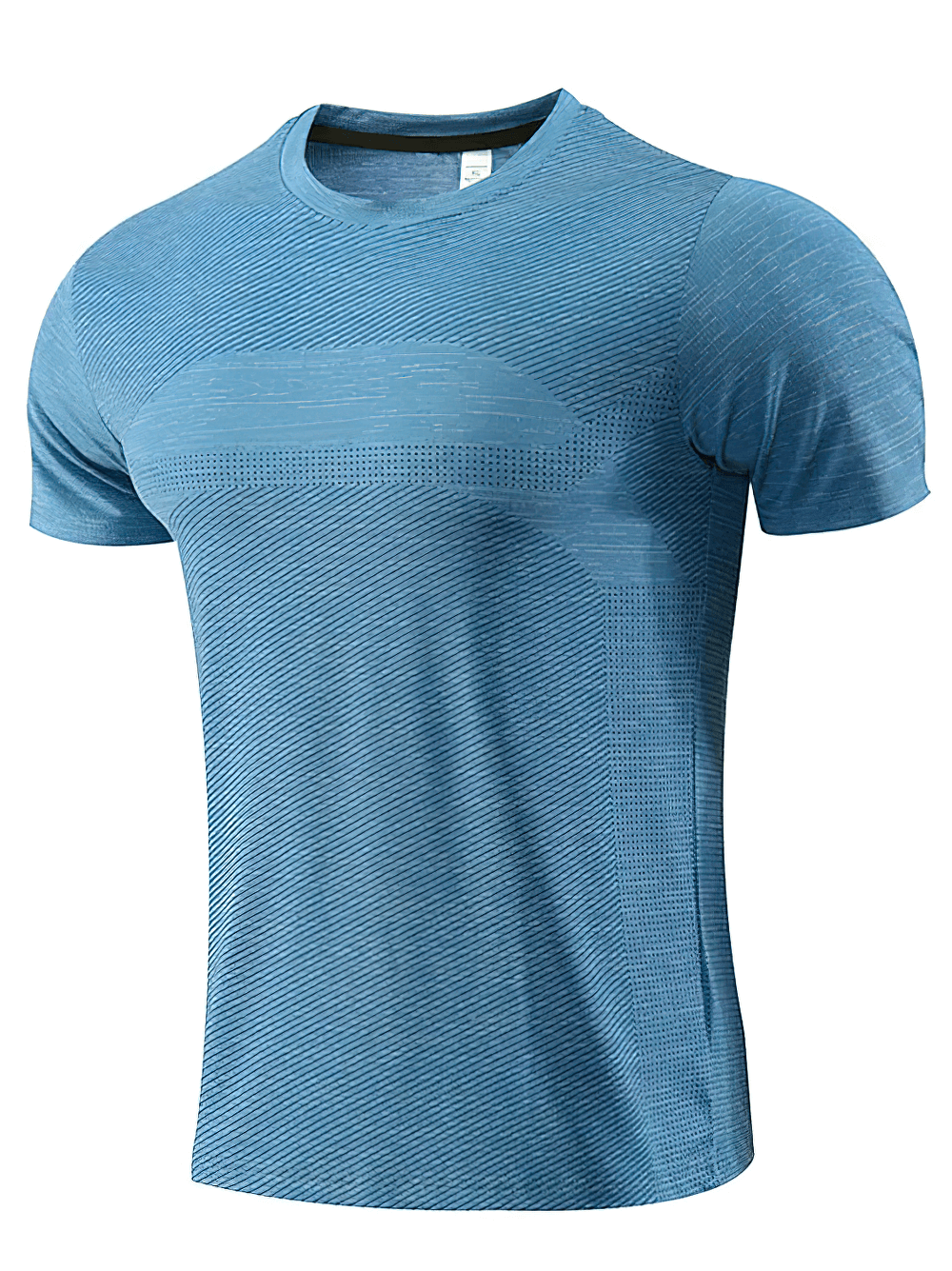 Alt Tag: Men's Quick Dry Performance Training T-Shirt - SF4324 breathable short-sleeve blue quick-dry gym running workout top