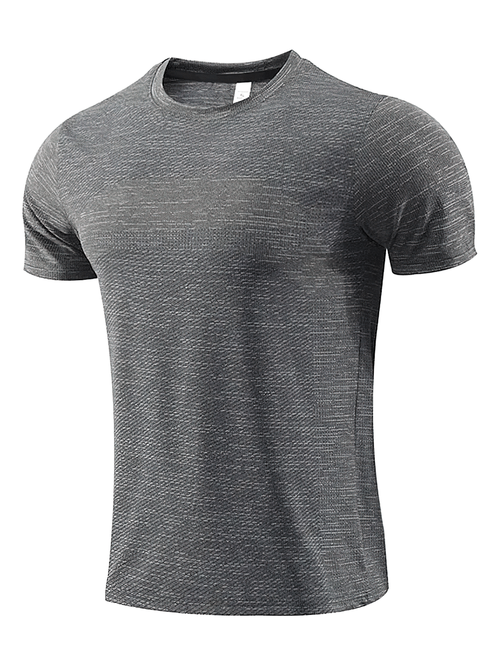 Alt Tag: Men's Quick Dry Performance Training T-Shirt - SF4324 gray breathable quick-dry short sleeve gym running workout top