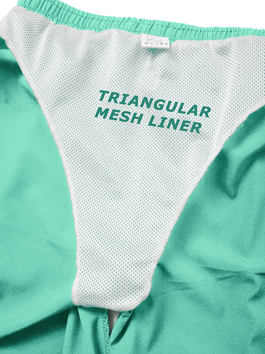 Men's Quick-Dry Rash Guard and Board Shorts Set - SF4554 featuring breathable triangular mesh liner for comfort.