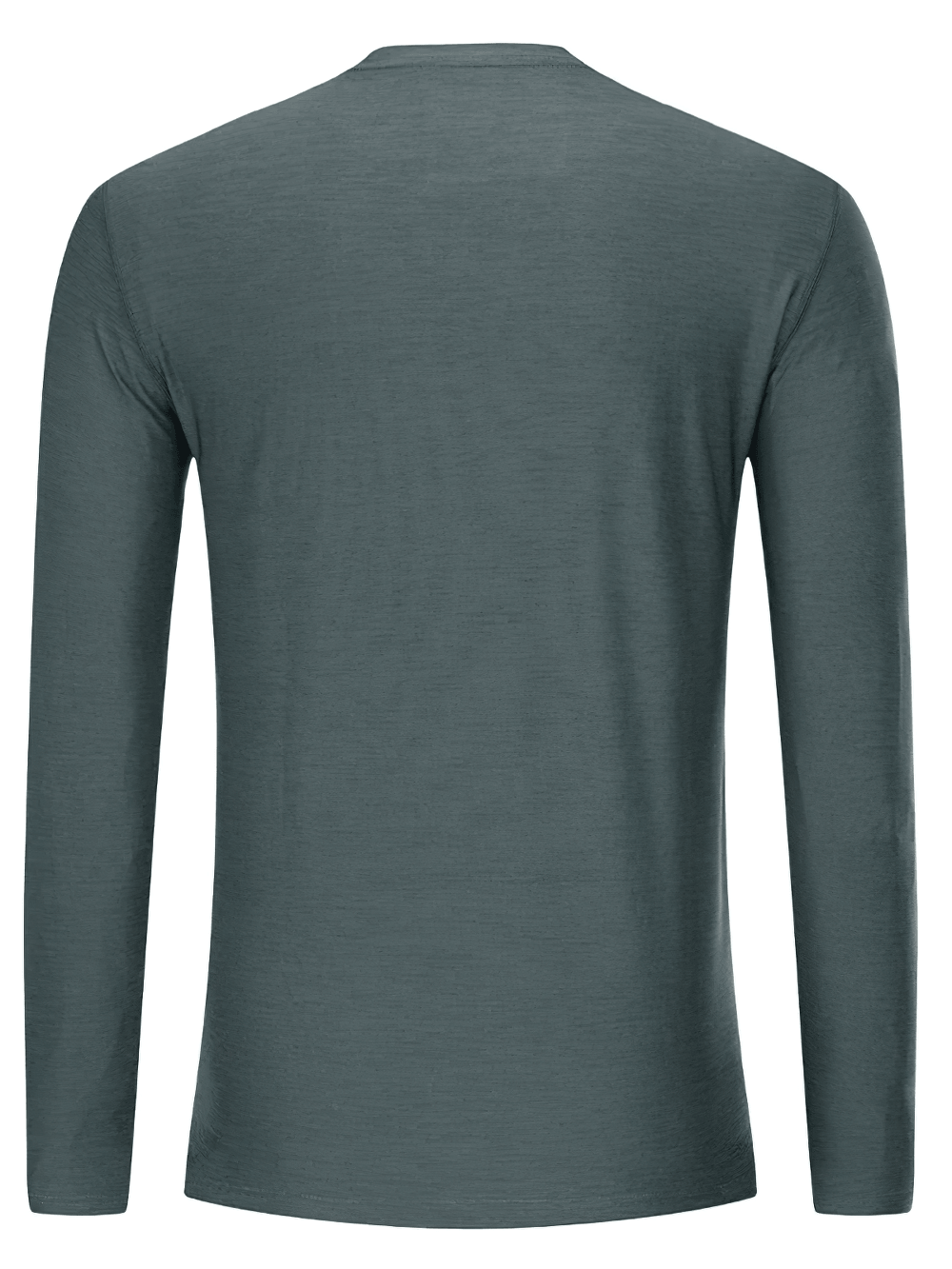 Men's Quick Dry Running Shirt with Long Sleeves - SF4583 back view in green, ideal for outdoor training and workouts.