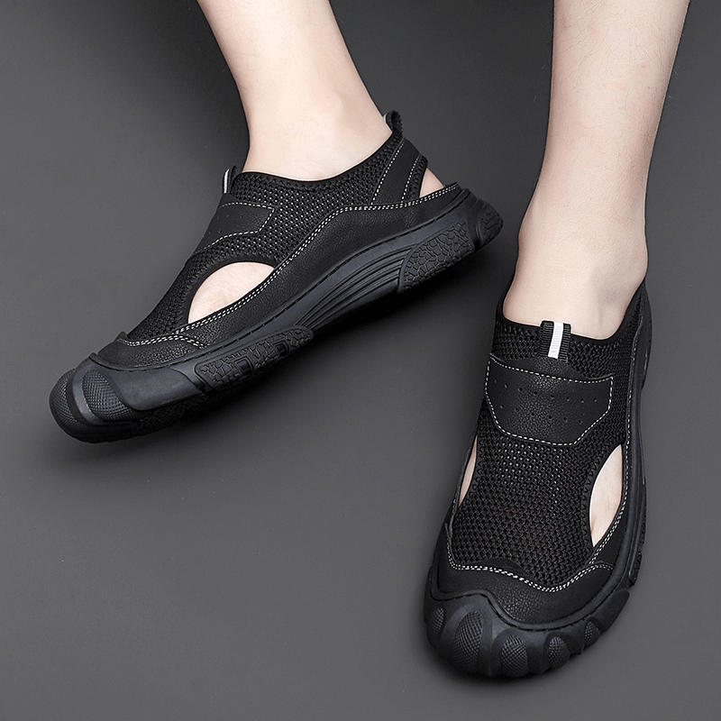 Chaussures en maille antidérapantes à bout rond pour hommes/sandales d'extérieur souples - SPF1387 