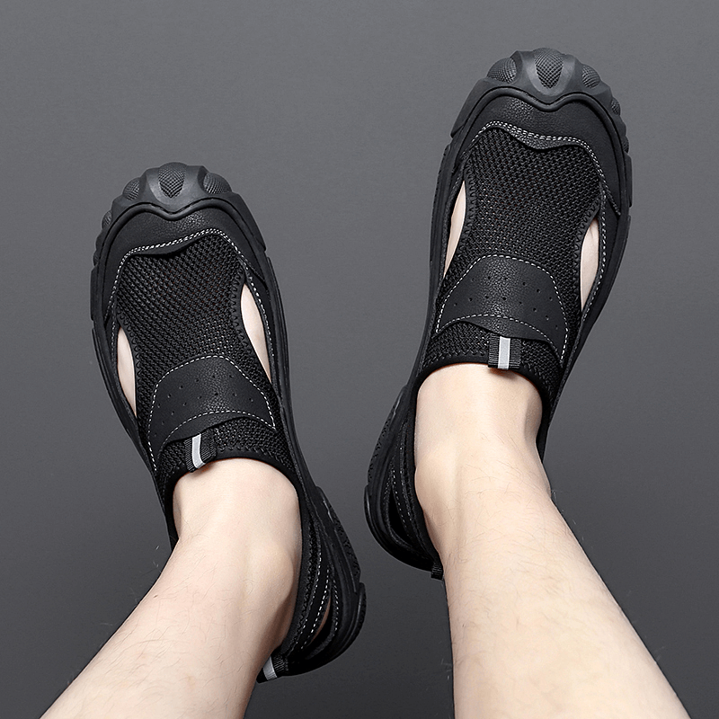 Rutschfeste Mesh-Schuhe / weiche Outdoor-Sandalen für Herren mit runden Zehen – SF1387