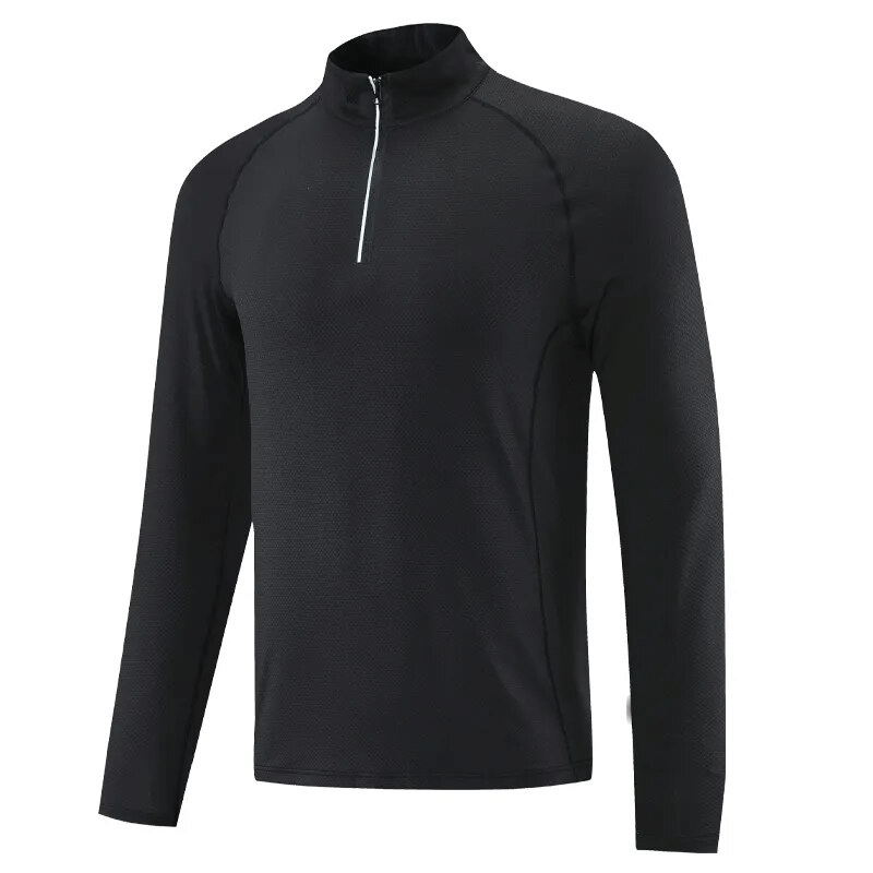 Men's Sports Pullover with Long Sleeves and Stand Collar - SF1566