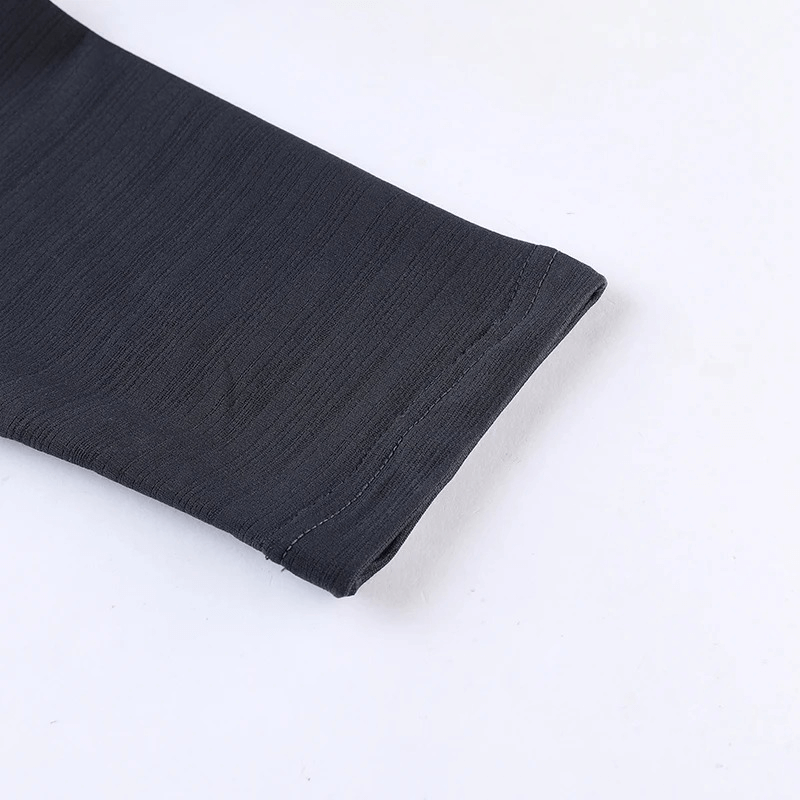 Close-up of sleeve design on Men's Sports Running Dry Fit Jacket, showing polyester fabric texture and workmanship.