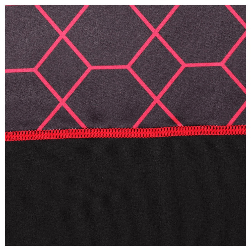 Geo pattern detail on Men's Thermal Jersey and Leggings Set, SF2219, featuring stylish geometric design and breathable polyester-spandex blend.