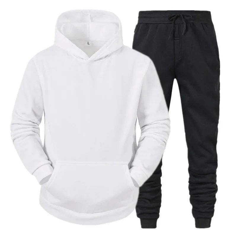 Men's trendy fleece hoodie and jogger set SF2065 featuring stylish and comfortable athletic wear perfect for chilly days and workouts.