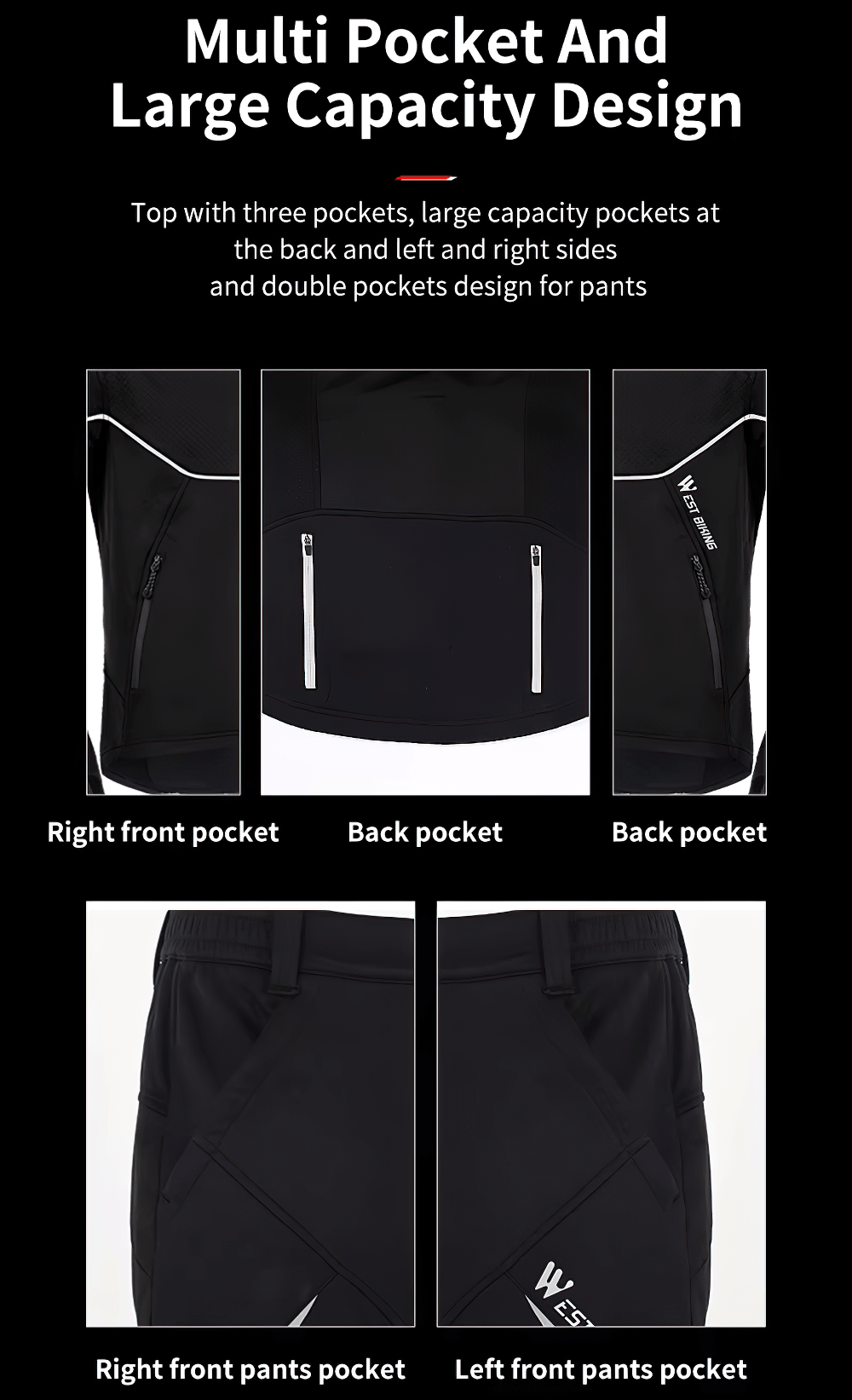 Men's Warming Cycling Jacket and Pants Set Reflective - SF2635