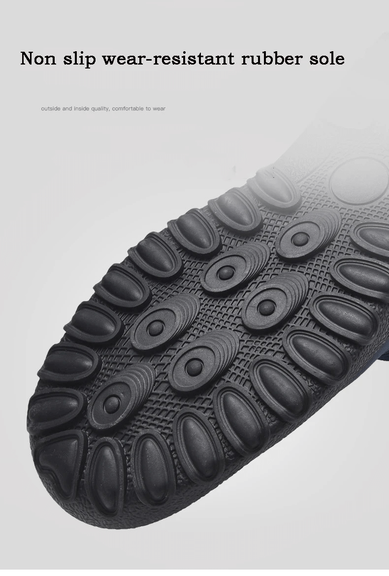 Close-up of non-slip wear-resistant rubber sole of Men's Winter Ankle Snow Boots SF2026, ideal for outdoor traction.