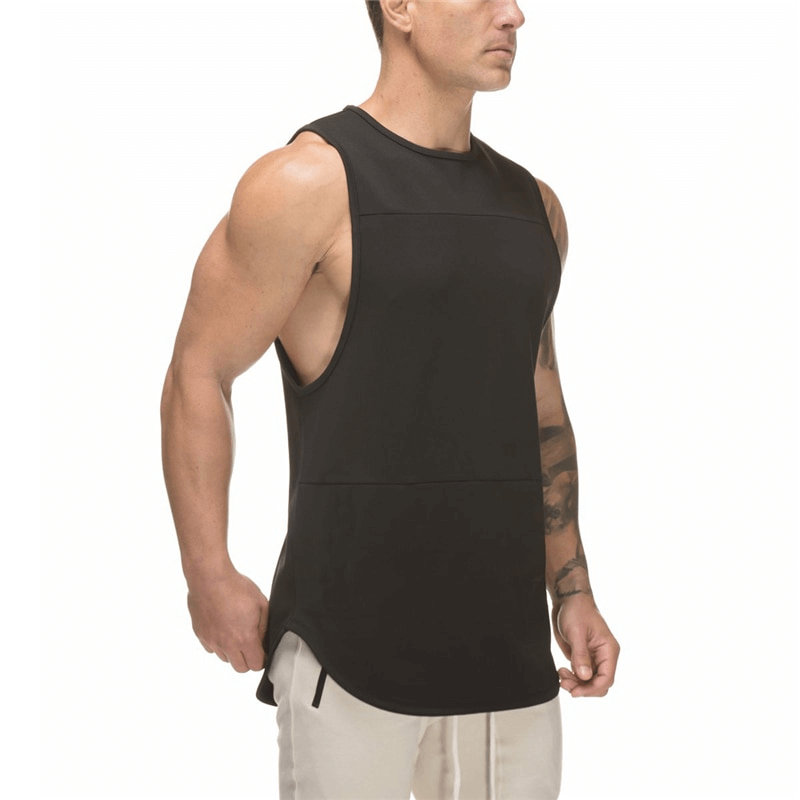 Débardeur d'entraînement à col rond pour hommes / vêtements de musculation - SPF1110 