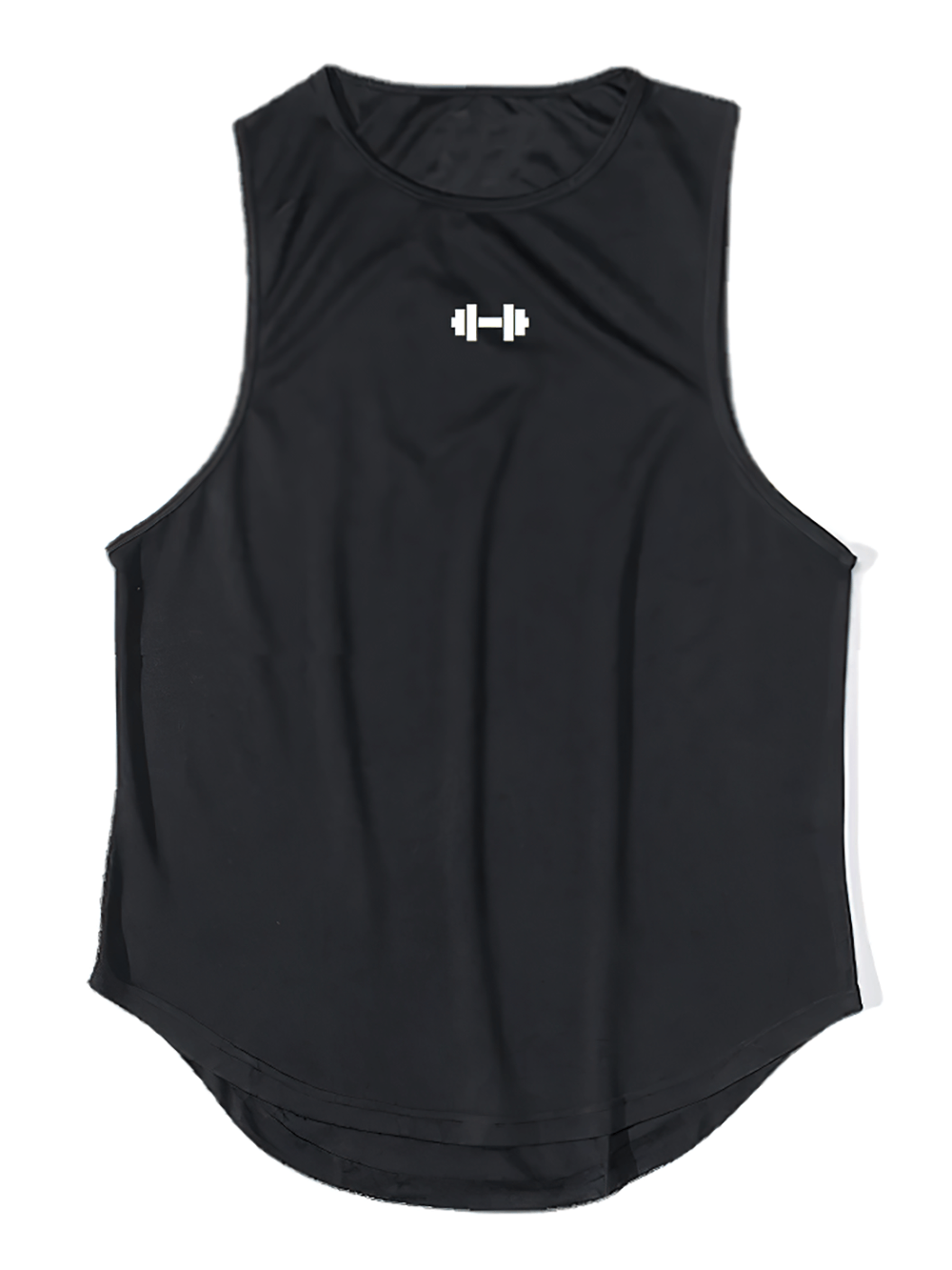 Men's Workout Tank Top with Dumbbell Logo - SF4087 in black, ideal for gym and fitness.