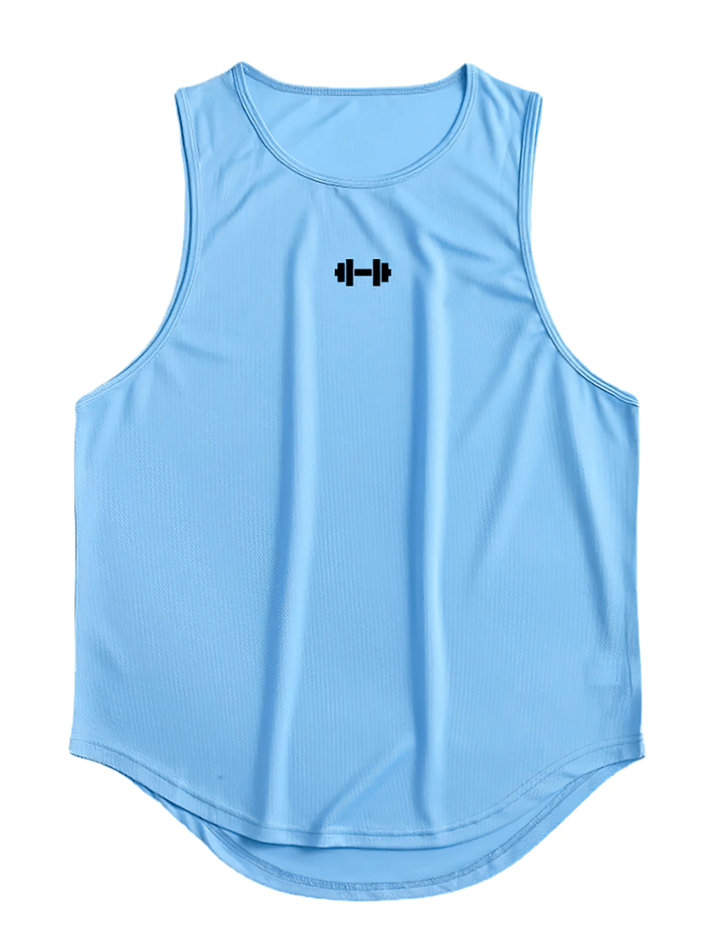 Men's Workout Tank Top with Dumbbell Logo - SF4087 in blue color