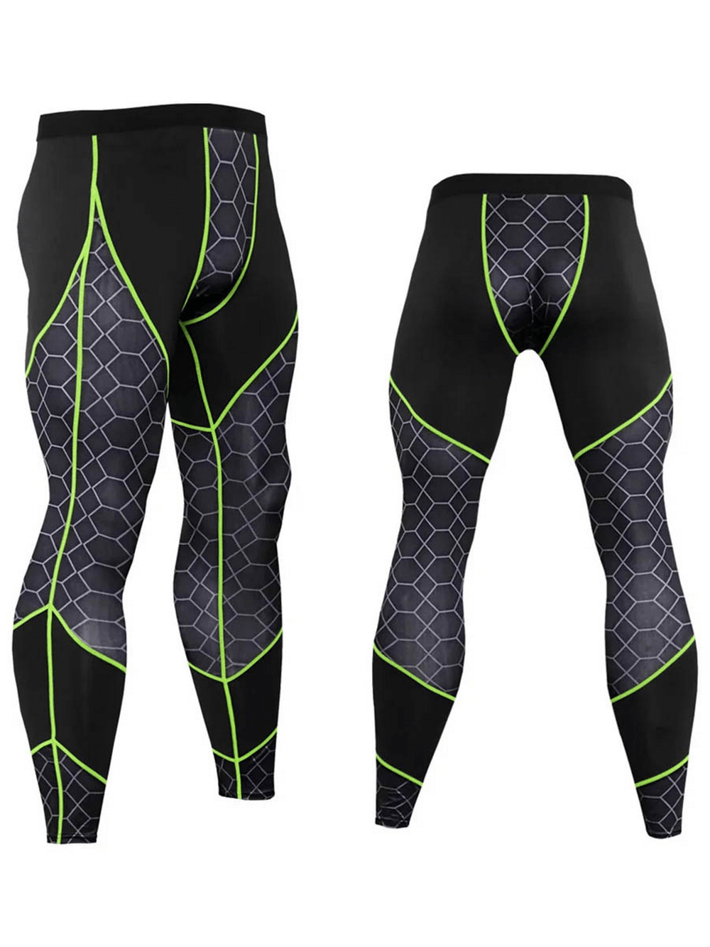 Mesh Athletic Thermal Leggings for Men SF2222 showcasing quick-drying, breathable fabric and stylish tech mesh design.