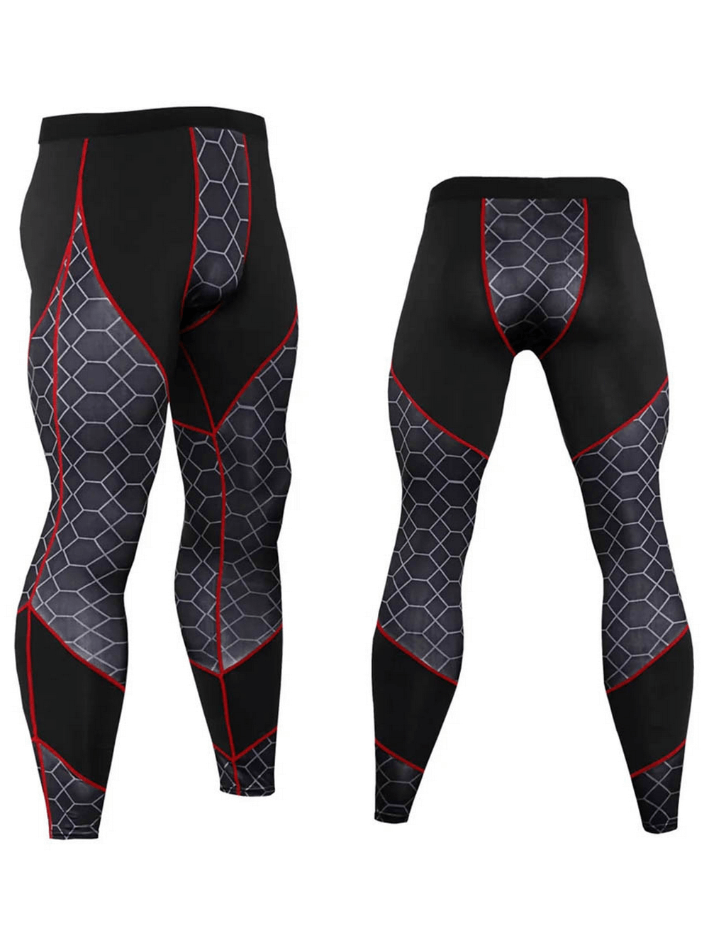 Mesh Athletic Thermal Leggings for Men SF2222 with quick-drying, breathable material, ideal for sports and outdoor activities.