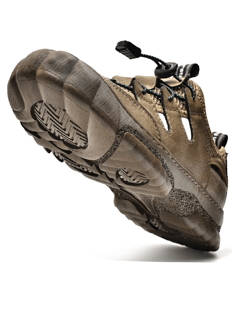 Bottom view of Mesh Breathable Men's Sandals with Flexible Sole SF1417, showing durable rubber outsole and breathable design for men.