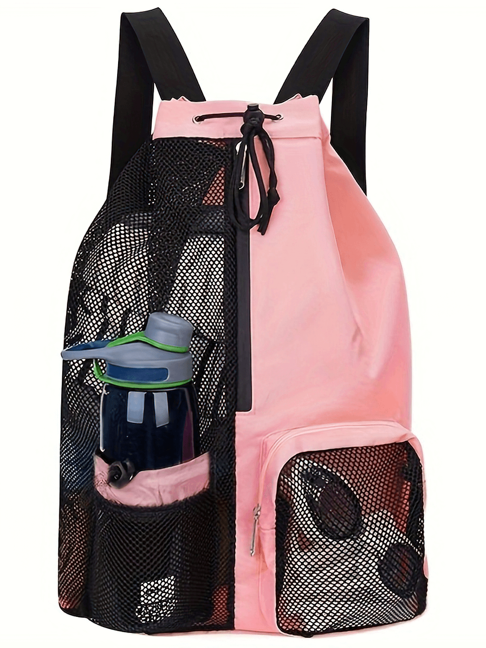 Mesh Drawstring Backpack for Beach and Gym - SF2644