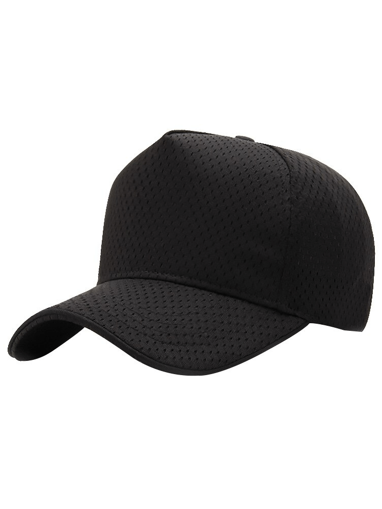 Mesh quick-dry unisex sports baseball cap with breathable design and adjustable strap, perfect for casual and outdoor activities.