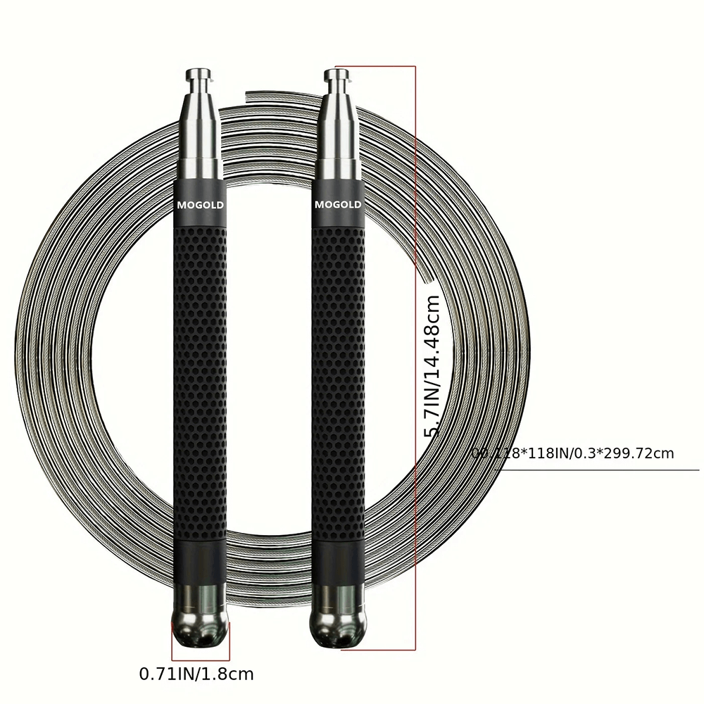 Metal Speed Jump Rope with Anti-Slip Handles - SF3500 featuring adjustable steel cable and ergonomic non-slip design for cardio workouts.