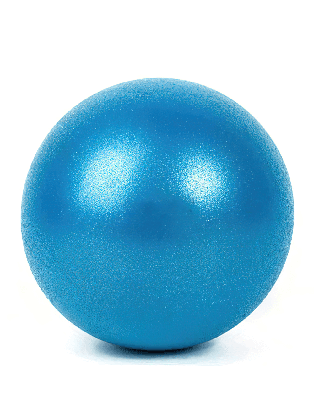 Blue mini yoga ball for Pilates and balance training, durable anti-burst design, perfect for core workouts and muscle toning.