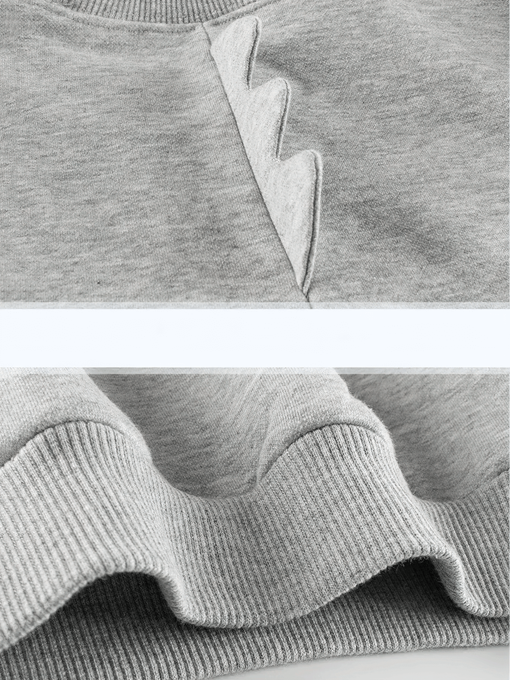 Close-up of Monster Print Sweatshirt With Fleece Lined- SF3674 showing ribbed cuffs and fun monster print detail.