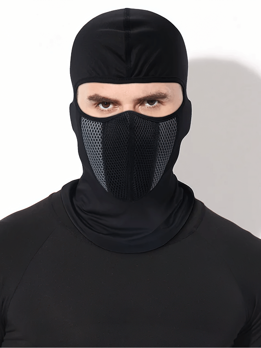 Windproof and breathable motorcycle balaclava SF2506 for outdoor activities, shown with full face and neck protection.