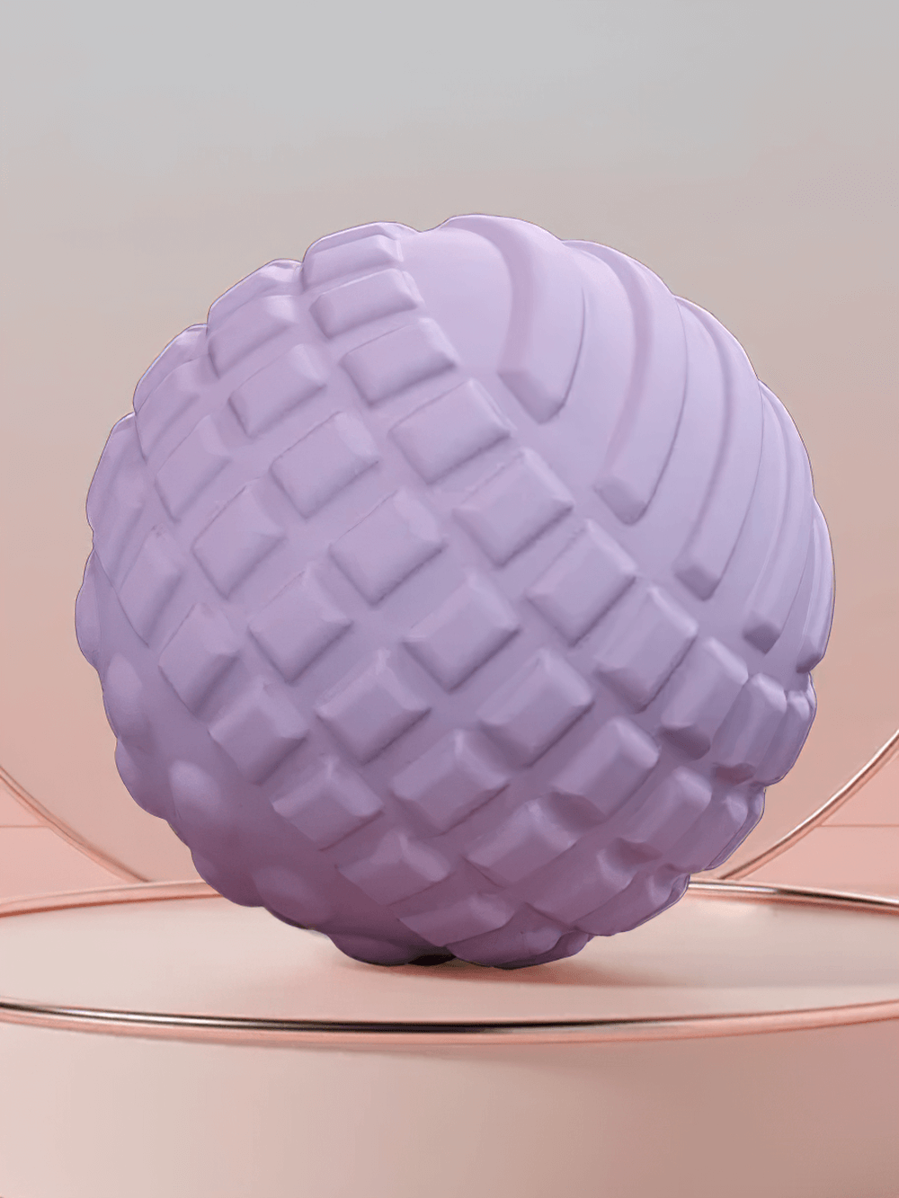 Purple massage therapy ball for muscle relief, ideal for targeting tension in neck, back, legs, and feet. Perfect for home or gym use.