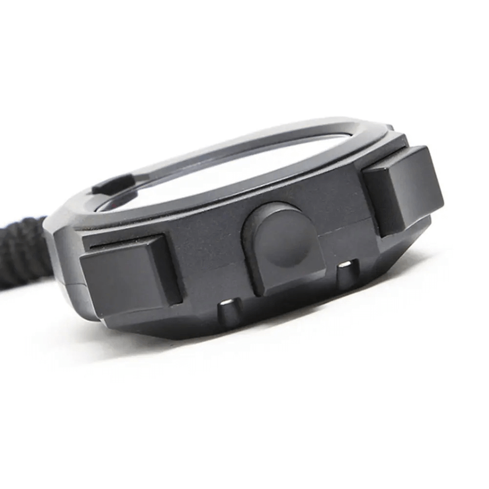Side view of the Multi-Function Electronic Sports Stopwatch SF3079, featuring black buttons and durable construction for sports training.