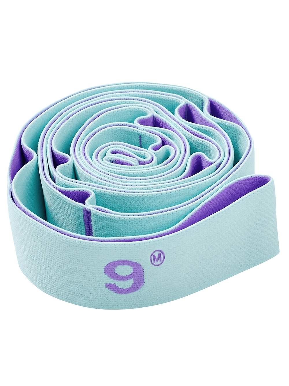 9-grid multi-loop elastic yoga strap for stretching and fitness, perfect for enhancing flexibility during women's workout sessions.