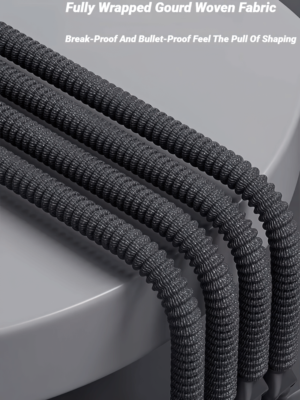 Close-up of elastic pull ropes on Multifunction Pedal Resistance Tension Trainer - SF3428 with durable fabric for strength workouts.