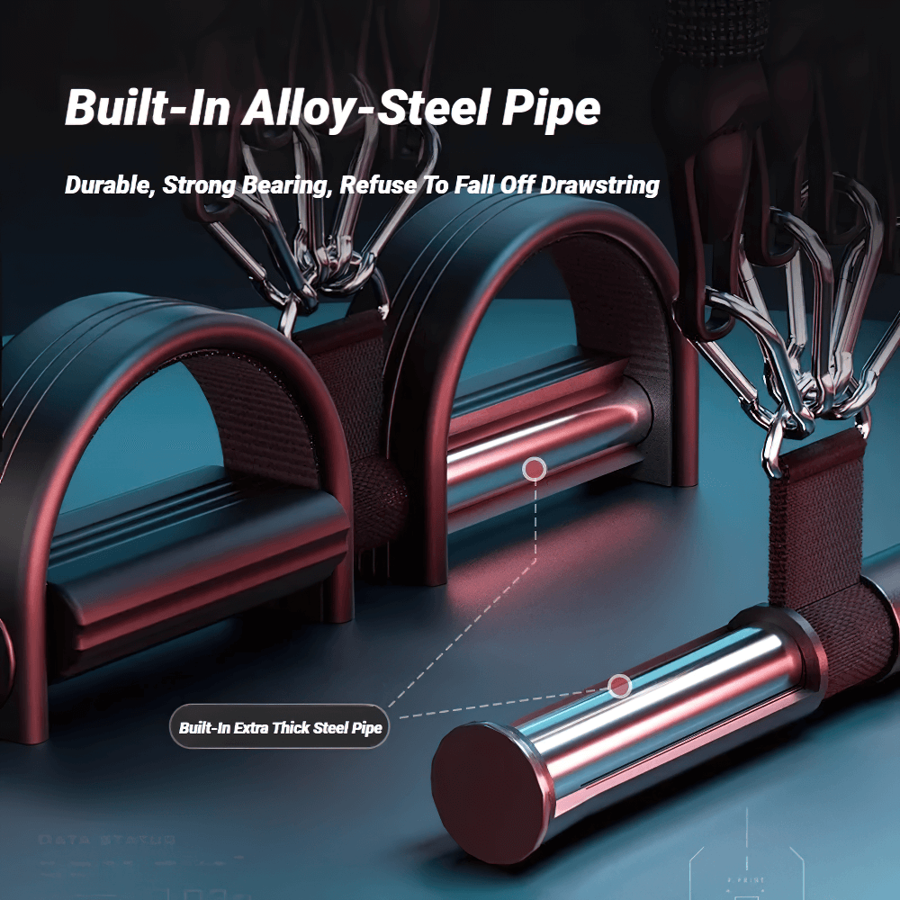 Close-up of the Multifunction Pedal Resistance Tension Trainer - SF3428 with built-in alloy-steel pipe for strong bearing and stability.