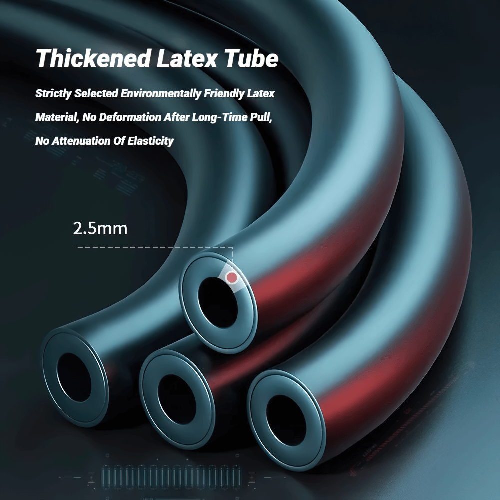 Close-up of thickened latex tubes for Multifunction Pedal Resistance Tension Trainer - SF3428 showcasing durable 2.5mm elasticity