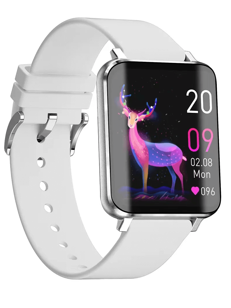 Multifunction Smartwatch SF2127 with health monitors, colorful deer watch face, heart rate, fitness, and sleep tracking features.